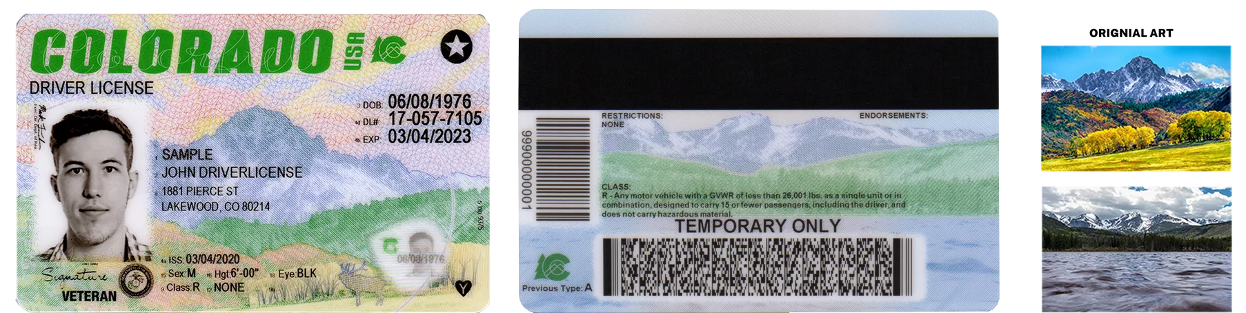 The Iconic Credential Department Of Revenue Motor Vehicle   Front And Back O21 Driver License REAL ID HORIZONTAL .webp